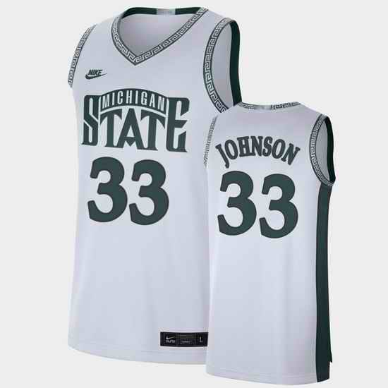 Men Michigan State Spartans Magic Johnson Retro Limited White College Baketball Jersey